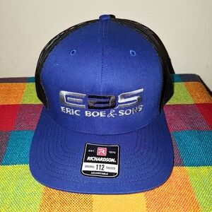Eric Boe and Sons Embroidered Trucker Mesh Snapback Hat Cap